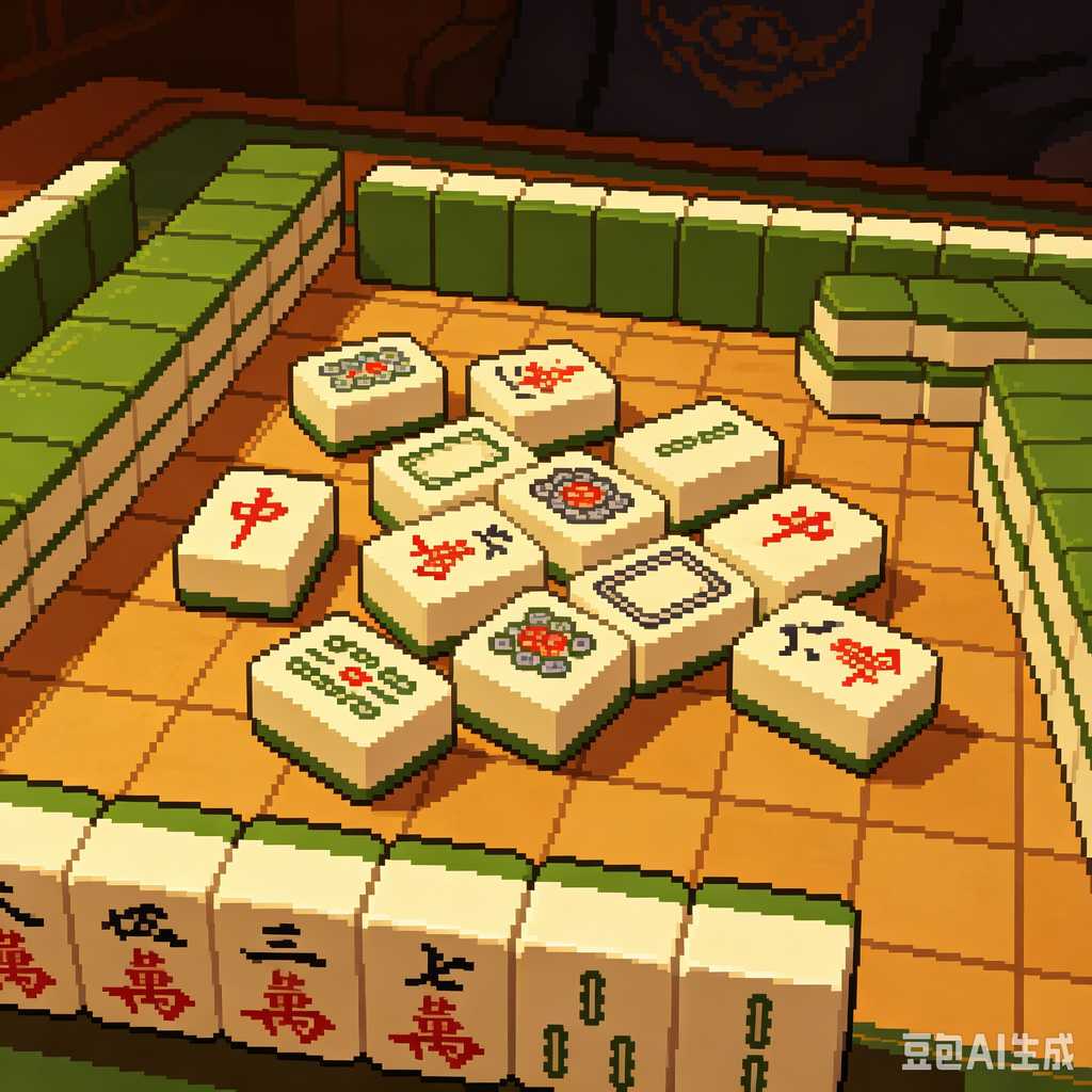simple text mahjong tiles
